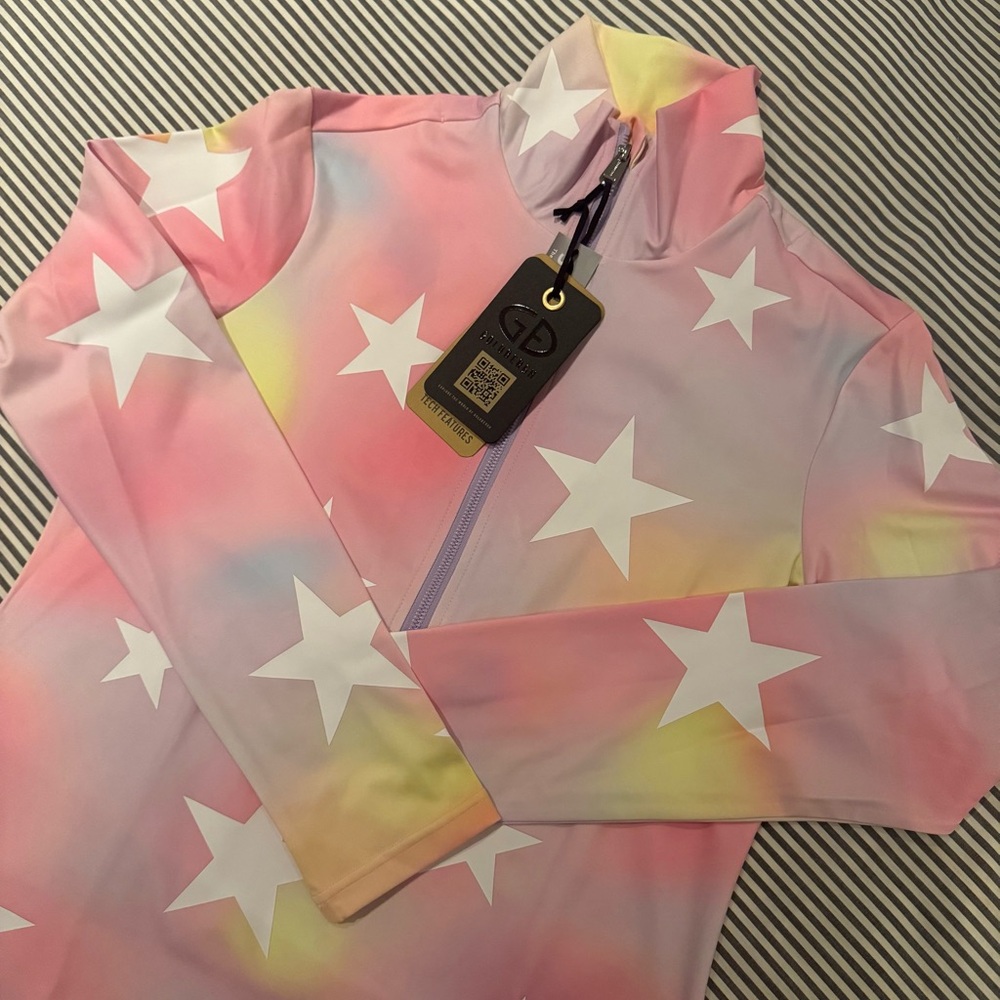 Goldbergh Pink Ombré Star Zip Ski Base Layer